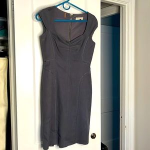 Rebecca Taylor grey sheath dress with cap sleeves size 2
